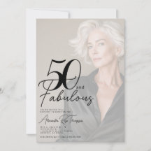 50 en Fabulous Script Foto 50ste verjaardagsfeestj