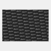 50 en Fabulous Script Moderne Vrouw 50ste Verjaard Inpakpapier Vel (Voorkant 3)