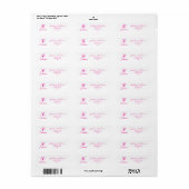 50 en Fabulous Script Roze 50ste verjaardagsfeestj Etiket (Full Sheet)