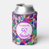50 en Fabulous Sequin Verjaardag Koelbox Blikjeskoeler (Blikje Voorkant)