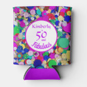 50 en Fabulous Sequin Verjaardag Koelbox Blikjeskoeler (Voorkant)
