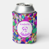 50 en Fabulous Sequin Verjaardag Koelbox Blikjeskoeler (Blikje Achterkant)