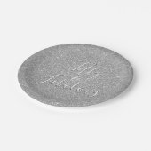 50 en Fabulous Silver Sparkle Glitter Papieren Bordje (Gekanteld)