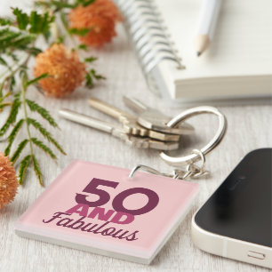 50 en Fabulous Sleutelhanger
