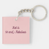 50 en Fabulous Sleutelhanger (Achterkant)