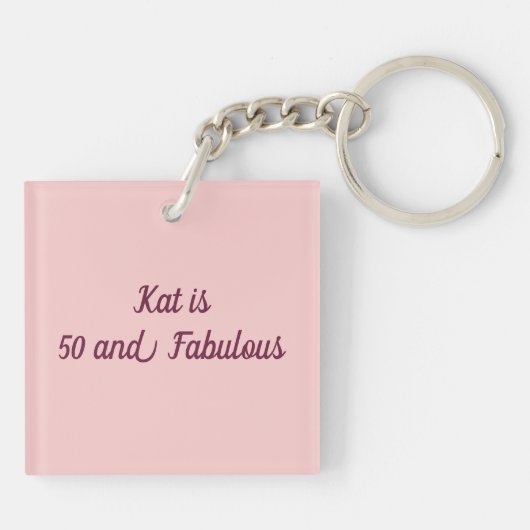 50 en Fabulous Sleutelhanger (Achterkant)
