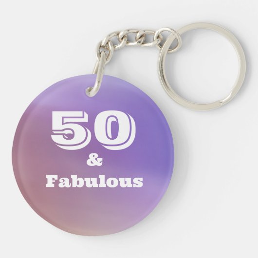 50 en Fabulous sleutelhanger (Achterkant)
