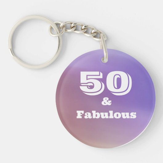 50 en Fabulous sleutelhanger (Voorkant)