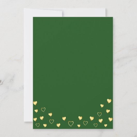 50 en Fabulous Solid Green en Gold Birthday Kaart (Achterkant)