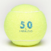 50 en Fabulous/Sports 50th Birthday Tennisballen (Voorkant)