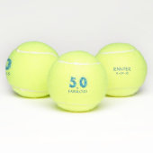 50 en Fabulous/Sports 50th Birthday Tennisballen (Multi)