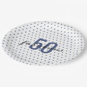 50 en Fabulous Spotted 50th Birthday Papieren Bordje (Gekanteld)