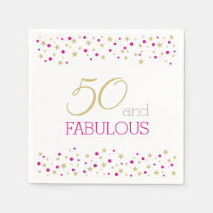 50 en Fabulous Star Border 50ste verjaardagsfeest Servet