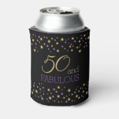 50 en Fabulous Sterpatroon | Paarse Gouden Zwart Blikjeskoeler (Blikje Achterkant)