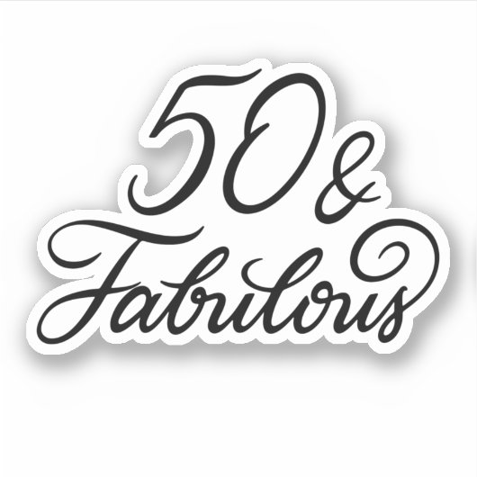 50 en Fabulous Sticker (Voorkant)