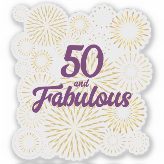 50 en Fabulous Sticker (Voorkant)