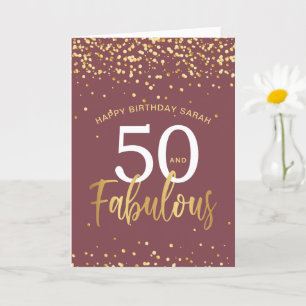 50 En Fabulous Stijlvolle Verjaardag Kaart