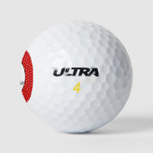 50 en Fabulous Stippen en Red 50th Birthday WH Red Golfballen (Logo)