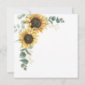 50 en Fabulous Sunflower Eucalyptus 50th Birthday Kaart (Achterkant)