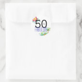 50 en Fabulous Tropical 50th Birthday Stickers (Tas)