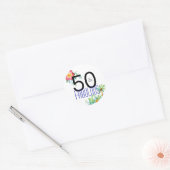 50 en Fabulous Tropical 50th Birthday Stickers (Envelop)