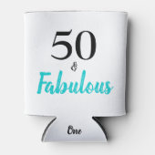 50. en Fabulous Turquoise Birthday Party Can Coole Blikjeskoeler (Voorkant)