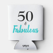 50. en Fabulous Turquoise Birthday Party Can Coole Blikjeskoeler (Achterkant)