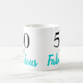 50. en Fabulous Turquoise Birthday Party Koffiemok (Center)