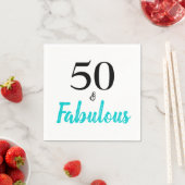50. en Fabulous Turquoise Birthday Party Servet (Insitu)