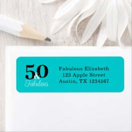 50 en Fabulous Turquoise Blue en Black Etiket