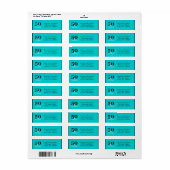 50 en Fabulous Turquoise Blue en Black Etiket (Full Sheet)