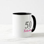 50 en Fabulous | Typografie 50e verjaardag Mok (Voorkant rechts)