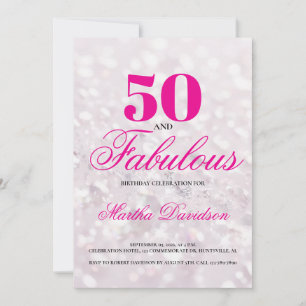50 en Fabulous   Uitnodiging voor 50ste verjaardag