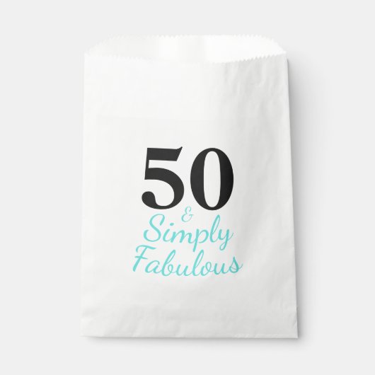 50 en Fabulous Verjaardag Bedankzakje (Voorkant)