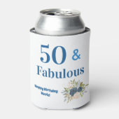 50 en Fabulous Verjaardag Blikjeskoeler (Blikje Voorkant)
