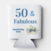 50 en Fabulous Verjaardag Blikjeskoeler (Achterkant)