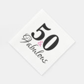 50 en Fabulous Verjaardag Chic Party Paper Servet (Hoek)
