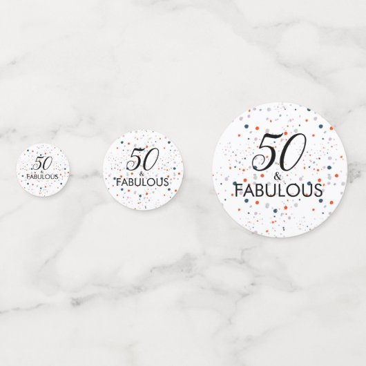 50 En Fabulous Verjaardag Confetti (Voorkanten)