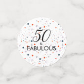 50 En Fabulous  Verjaardag Confetti (Kleine voorkant)