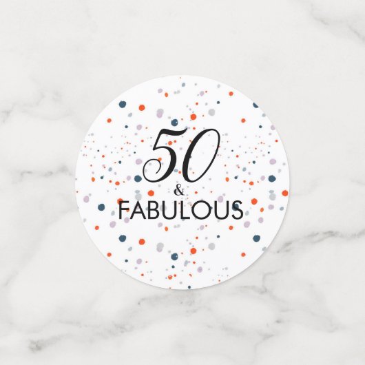50 En Fabulous Verjaardag Confetti (Kleine voorkant)