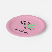 50 en Fabulous verjaardag cosmo martini feest Papieren Bordje (Gekanteld)