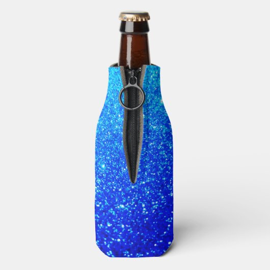 50 En Fabulous verjaardag Deep Blue Ombre Glitteri Flesjeskoeler (Fles Achterkant)