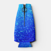 50 En Fabulous verjaardag Deep Blue Ombre Glitteri Flesjeskoeler (Achterkant)