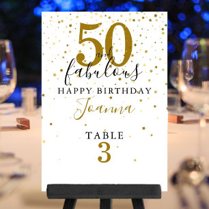 50 en Fabulous Verjaardag Elegant Goud en Zwart Kaart