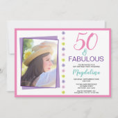 50 en Fabulous Verjaardag Kaart (Voorkant)