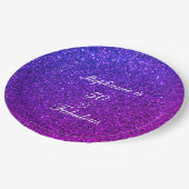 50 En Fabulous Verjaardag Ombre Roze Paarse Glitte Papieren Bordje (Gekanteld)