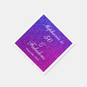 50 En Fabulous Verjaardag Ombre Roze Paarse Glitte Servet (Hoek)