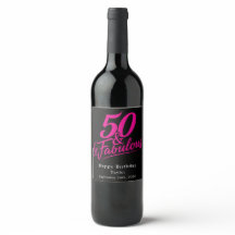 50 en Fabulous Verjaardag Roze Script Aangepast