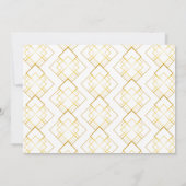 50 en Fabulous Verjaardag Uitnodiging Art Deco sti (Achterkant)