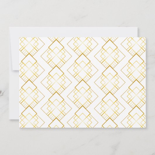 50 en Fabulous Verjaardag Uitnodiging Art Deco sti (Achterkant)